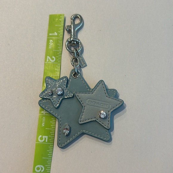 Coach Blue Stacked Star Keychain Bag Charm - Picture 6 of 7